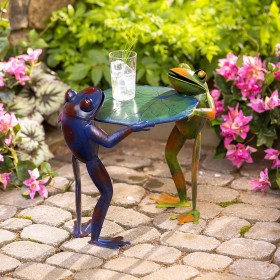  Møbeltabeller | Plow & Hearth metall dobbelt frosk sidebord