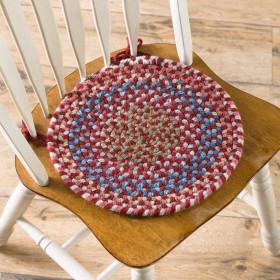  Møbelputer | Plow & Hearth Blue Ridge ullflettede stolputer, sett med 4