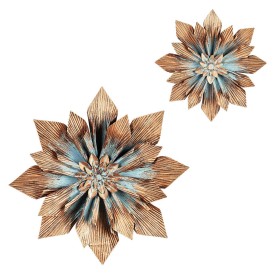  Veggkunst til innendørs bruk | Veggdekor med irgrønne blomster i Plow & Hearth, sett med 2