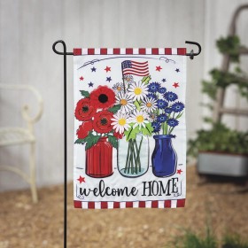  Hageflagg for utendørs bruk | Plow & Hearth hageflagg med patriotisk blomsterapplikasjon