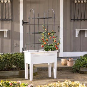  Utendørs planter og plantestativer | Plow & Hearth selvvannende planter med klatrestativ