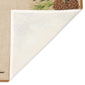  Tepper og dørmatter | Plow & Hearth innendørs/utendørs Forest Lake Border-teppe, 18 x 23 cm