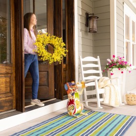  Dywaniki i wycieraczki | Plow & Hearth Dorset Stripe Poliester Rug, 5" x 7"