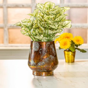  Kvetináče a stojany na rastliny do exteriéru | Kovový kvetináč s olejovým povrchom Plow & Hearth