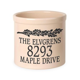  야외용 화분 및 식물 스탠드 | 쟁기 및 난로 Acorn 개인 주소 및 이름, 집 번호가 적힌 항아리