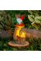  Vrtne statue za vanjski život | Kip patuljka od solarne smole s motivom pluga i ognjišta na gljivi, visina 23 cm
