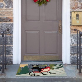  Tepisi i otirači za unutarnju/vanjsku upotrebu | Ručno pleteni tepih s motivom psa za saonice marke Plow & Hearth za unutarnju/vanjsku upotrebu, 76 cm x 122 cm