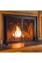 Mamparas para chimenea con puertas de Plow & Hearth | Mampara pequeña para chimenea Winchester con puertas de Plow & Hearth