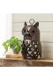  Detalles decorativos para interiores | Farol de búho LED de metal, elaborado por Plow & Hearth