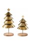  Acentos decorativos para interiores | Árboles de Navidad dorados de Plow & Hearth (juego de 2)