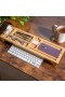  Detalles decorativos para interiores | Organizador de escritorio de madera Plow & Hearth para colocar sobre el teclado