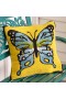  Cojines decorativos para interiores | Plow & Hearth - Cojín decorativo de polipropileno con diseño de mariposa amarilla, tejido a mano, para interiores y exteriores