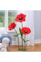  Flores y plantas artificiales para interiores | Decoración artificial de papel con flores de amapola de Plow & Hearth, 142 cm de alto