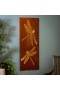  Arte mural para interiores | Decoración de pared de metal cortado a láser con diseño de libélula de Plow & Hearth, 38 cm de largo x 101 cm de alto