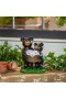 Estatuas de jardín para exteriores | Estatua floral de resina de oso con cachorro de Plow & Hearth, 18 cm de alto