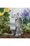  Estatuas de jardín para exteriores | Estatua conmemorativa de gato con pergamino de 35 cm de Plow & Hearth