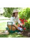  Herramientas y suministros de jardinería para exteriores | Rodillera/asiento plegable para jardín Plow & Hearth con almohadilla de espuma