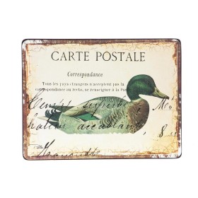  Mesas auxiliares | Bandejas para TV con diseño de postales de Plow & Hearth Lodge, juego de 4, con soportes marrones