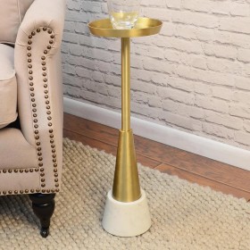  Mesas auxiliares de muebles | Mesa de bebidas pequeña Davenport de Plow & Hearth