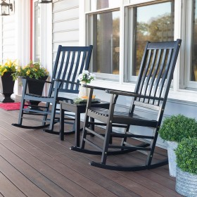  Sillas y mecedoras | Mecedora de madera de listones Plow & Hearth