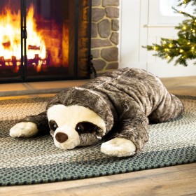  Cojines decorativos para interiores | Almohada extragrande de peluche con forma de perezoso de Plow & Hearth