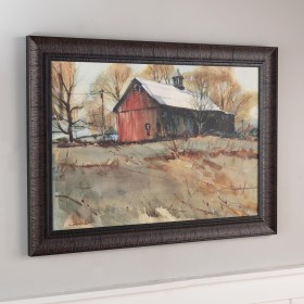  Arte mural para interiores | Plow & Hearth, cuadro enmarcado del antiguo granero de Cumington