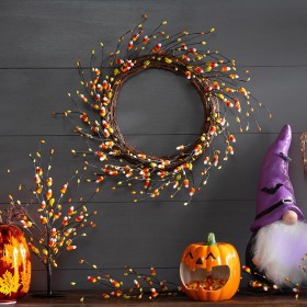  Coronas para interiores | Corona artificial de maíz dulce para Halloween de Plow & Hearth