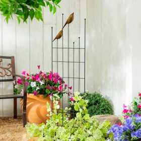  Pérgolas y enrejados para exteriores | Plow & Hearth - Enrejado moderno para pájaros, 112 cm de alto