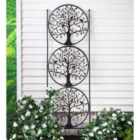  Pérgolas y enrejados para exteriores | Enrejado metálico para jardín "Trío Árbol de la Vida" de Plow & Hearth