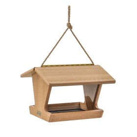  Comederos para pájaros para exteriores | Comedero para pájaros tipo tolva de madera reciclada de polietileno de Plow & Hearth