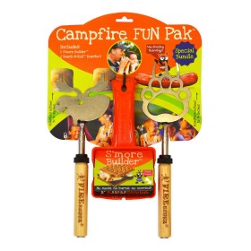  Fogatas para exteriores | Plow & Hearth Campfire Fun Pak con palos para asar y generador de malvaviscos
