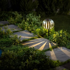  Estacas de jardín para exteriores | Estaca solar redonda de Plow & Hearth