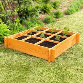  Herramientas y suministros para jardinería al aire libre | Cama de jardín elevada de madera Plow & Hearth