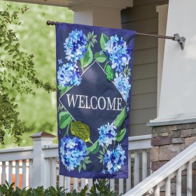  Banderas para casas y fincas al aire libre | Bandera de bienvenida de hortensias de Plow & Hearth