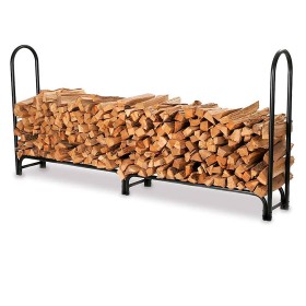  Vida al aire libre y limpieza | Rejilla para leña extragrande de acero resistente de Plow & Hearth, fabricada en EE. UU.