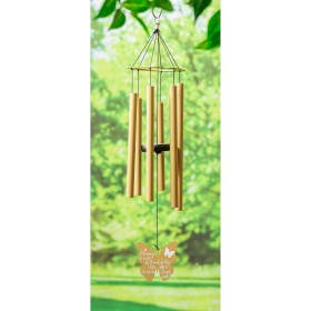  Campanas de viento y móviles para exteriores | Campana de viento afinada a mano "En memoria de una vida tan bellamente vivida" de Plow & Hearth