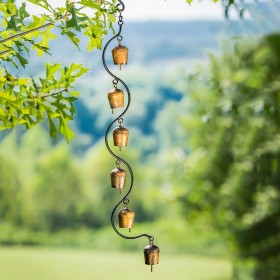  Campanas de viento y móviles para exteriores | Guirnalda colgante de metal de 6 campanas de Plow & Hearth