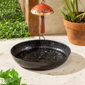  Campanas de viento y móviles para exteriores | Lavabo con cadena de lluvia texturizada negra de Plow & Hearth