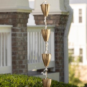  Campanas de viento y móviles para exteriores | Cadena de lluvia colgante para jardín Plow & Hearth Tulip