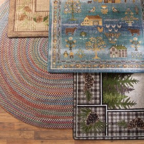  Alfombras y felpudos | Alfombra de pino Sweetwater de Plow & Hearth, Endurastran, 14,7 x 20,3 cm