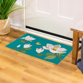  Alfombras y felpudos lavables | Plow & Hearth Leopard Magnolia Welcome - Felpudo lavable para interior y exterior
