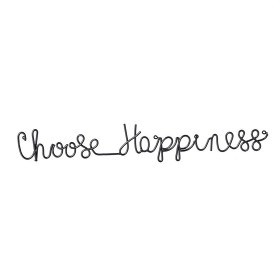  Nástěnné umění pro interiéry | Pluh a ohniště Choose Happiness kovové 3D nástěnné umění