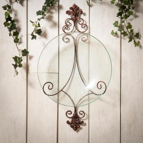  Venkovní ptačí koupaliště | Držák na ptačí koupaliště Pluh & Hearth pro montáž na zeď