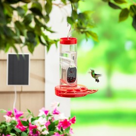  Venkovní krmítka pro kolibříky | Plow & Hearth Birdsivue Smart Feeder: Solární krmítko pro kolibříky