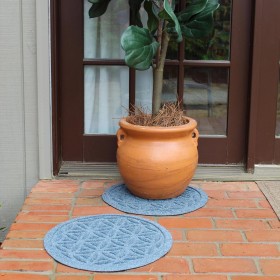  Venkovní květináče a stojany na rostliny | Stojany na rostliny Plow & Hearth Waterhog 17" Flower Of Life, sada 2 kusů