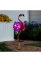  Udendørs havestatuer | Plow & Hearth solcelledrevet metalflamingo med blomsterkrop, 68 cm høj