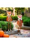  Udendørs havestatuer | Plow & Hearth Fall Fox metalstatue, sæt med 2