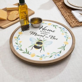  Køkken- og underholdningsservice | Plow & Hearth Bee And Florals Lazy Susan