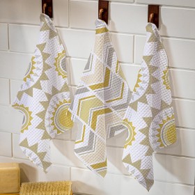  Køkken- og underholdningsartikler | Plow & Hearth Sunrays hurtigttørrende opvaskeklude, sæt med 3, 25 x 25 cm