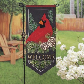 Haveflag til udendørs brug | Plow & Hearth Cardinal Welcome Pennant Flag